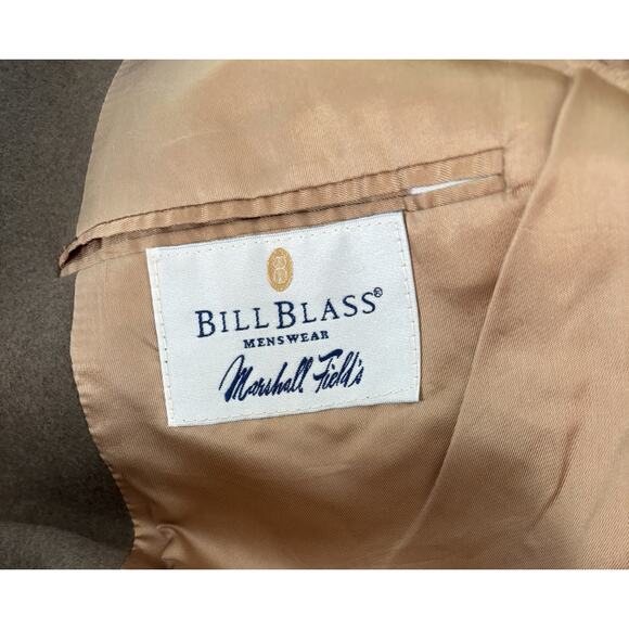 VTG Bill Blass Marshall Fields Men’s Blazer 100% Camel Hair Olive Green 44R USA - Picture 7 of 8